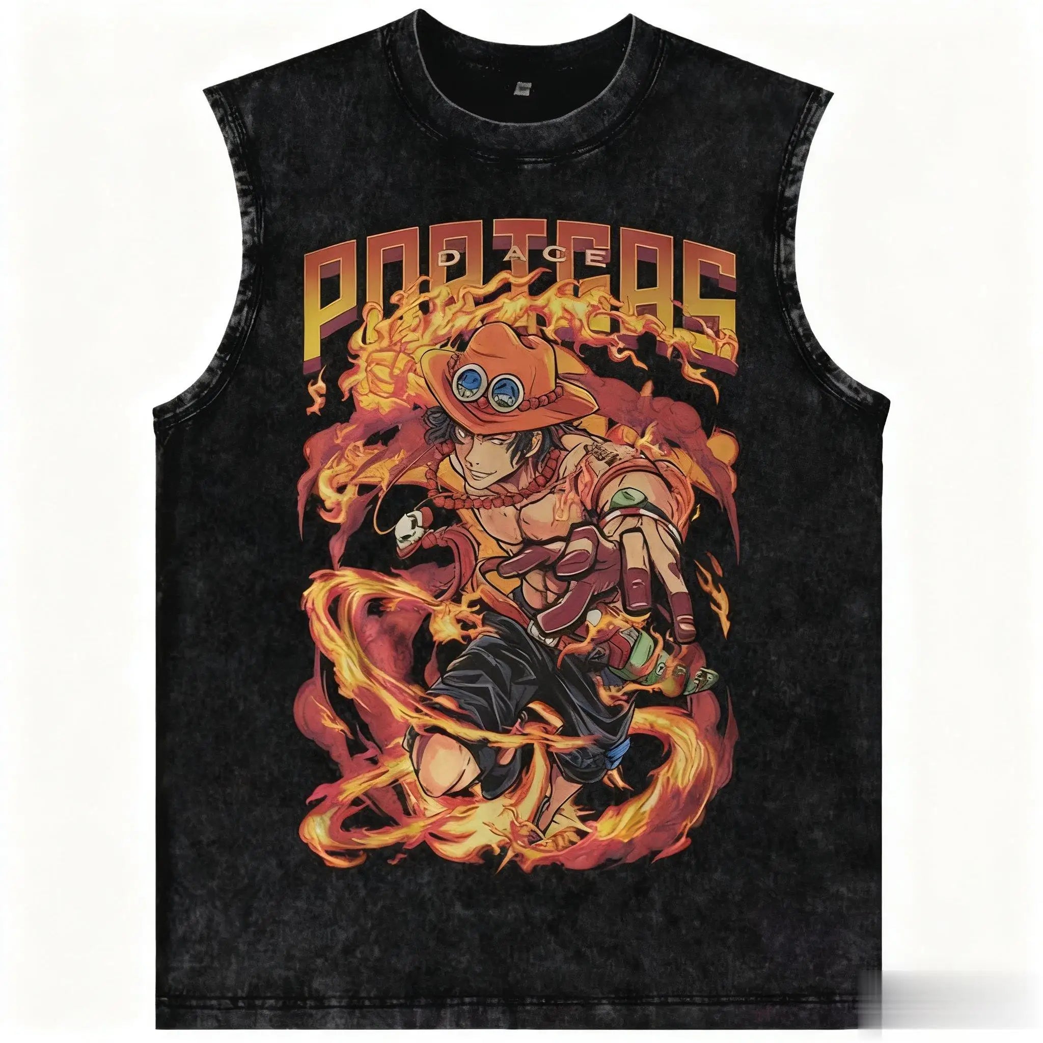 One Piece — Harajuku Washed Vintage Tank Top - Neon Districts