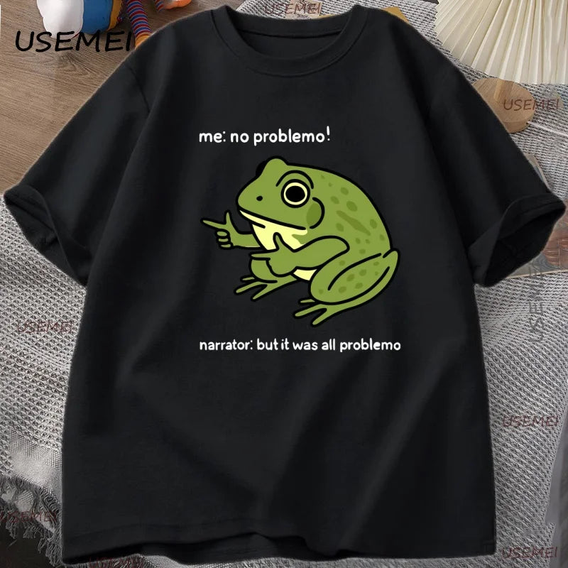 Me No Problemo — Frog Meme Streetwear Graphic Tee - Neon Districts