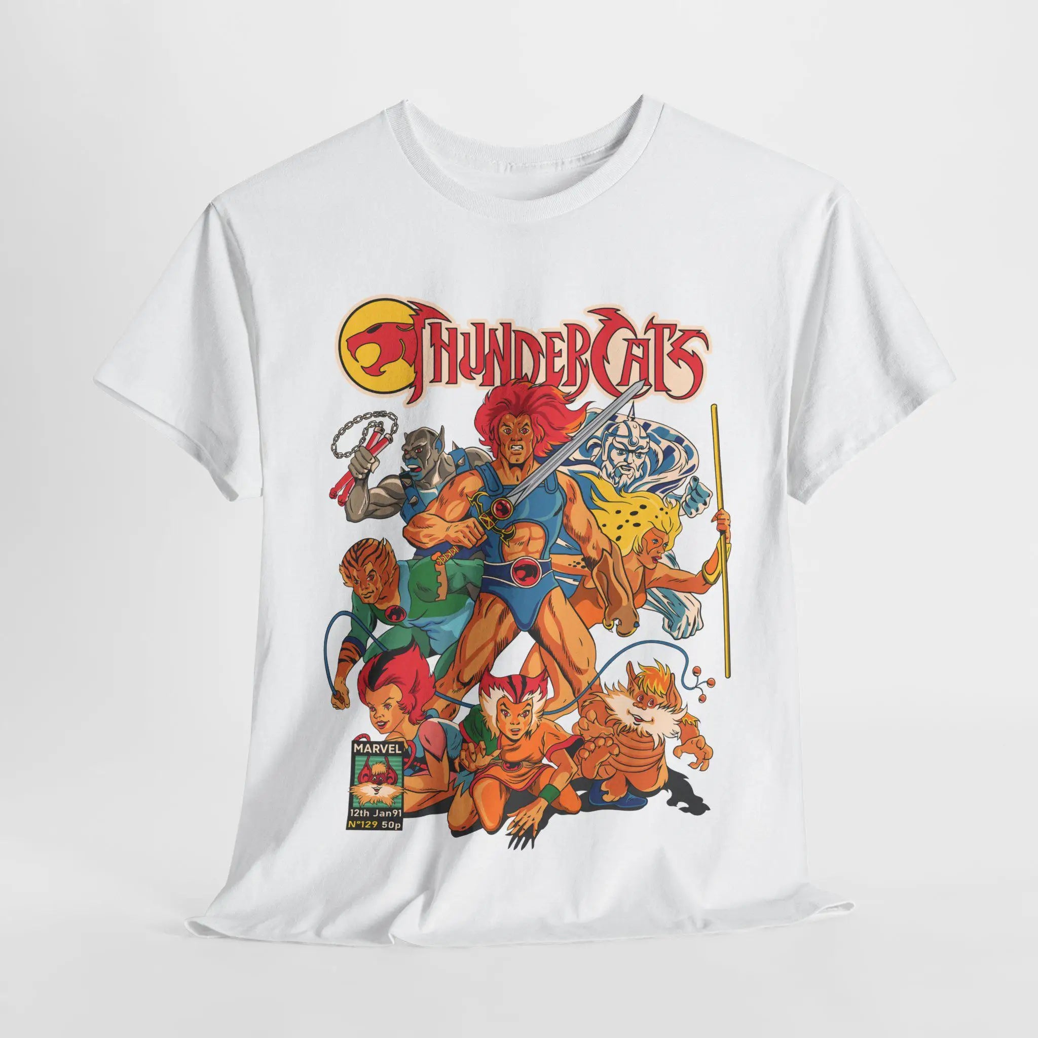 ThunderCats Graphic Tee - Anime Pattern Summer Cotton T-Shirt - Neon Districts