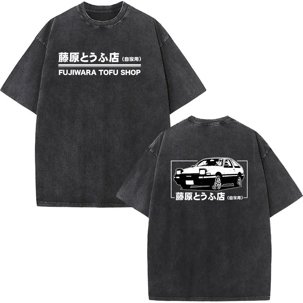 Initial D — AE86 Drift Washed Oversized Tee