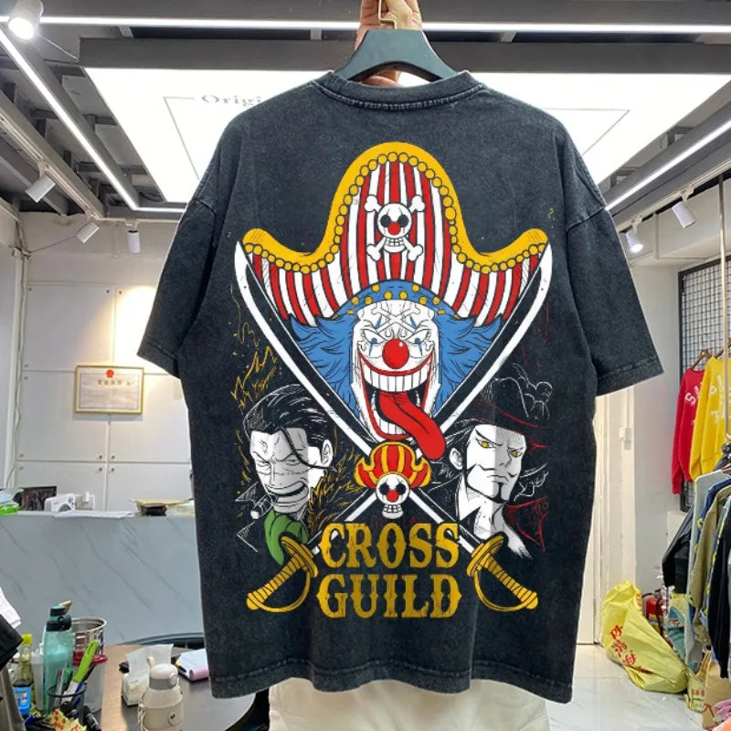 One Piece — Buggy the Clown Washed Y2K Tee - Neon Districts
