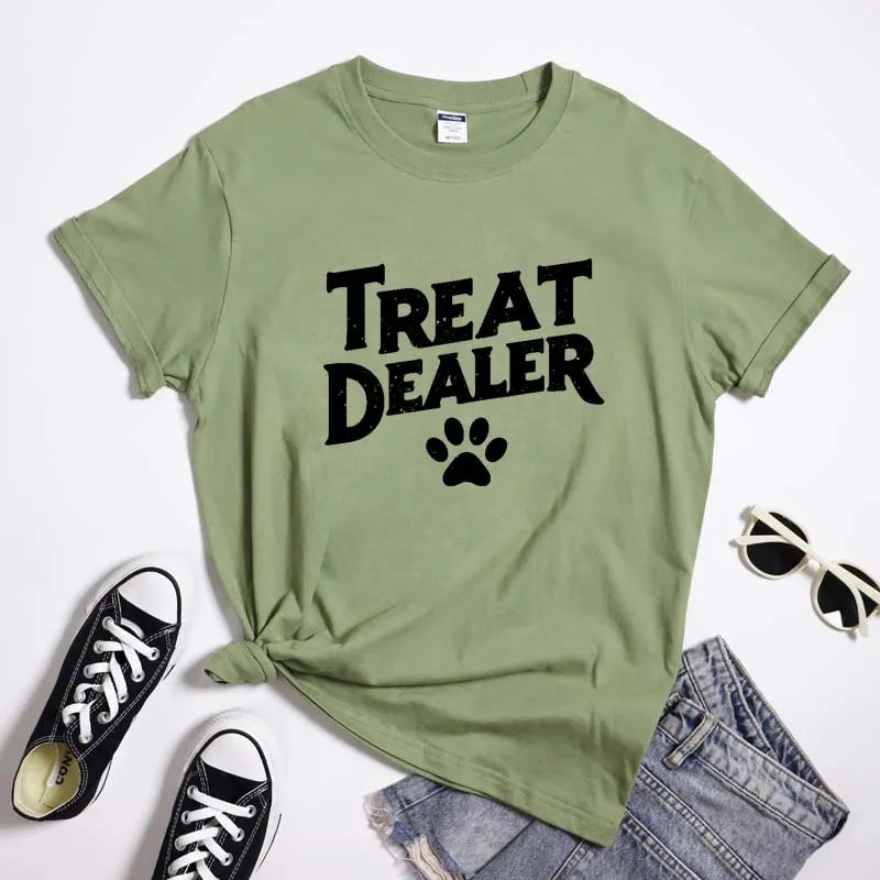 Treat Dealer Dog Mom Tee - Neon Districts