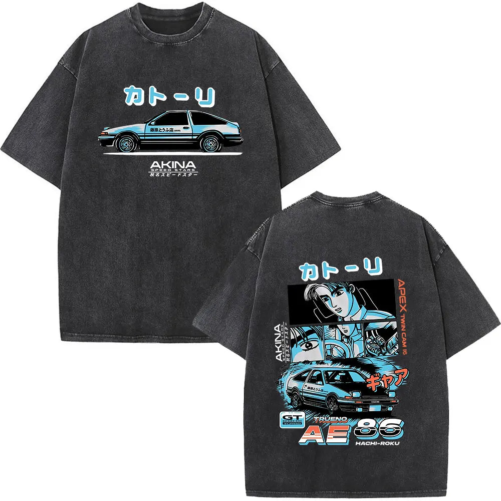 Initial D — AE86 Drift Washed Oversized Tee