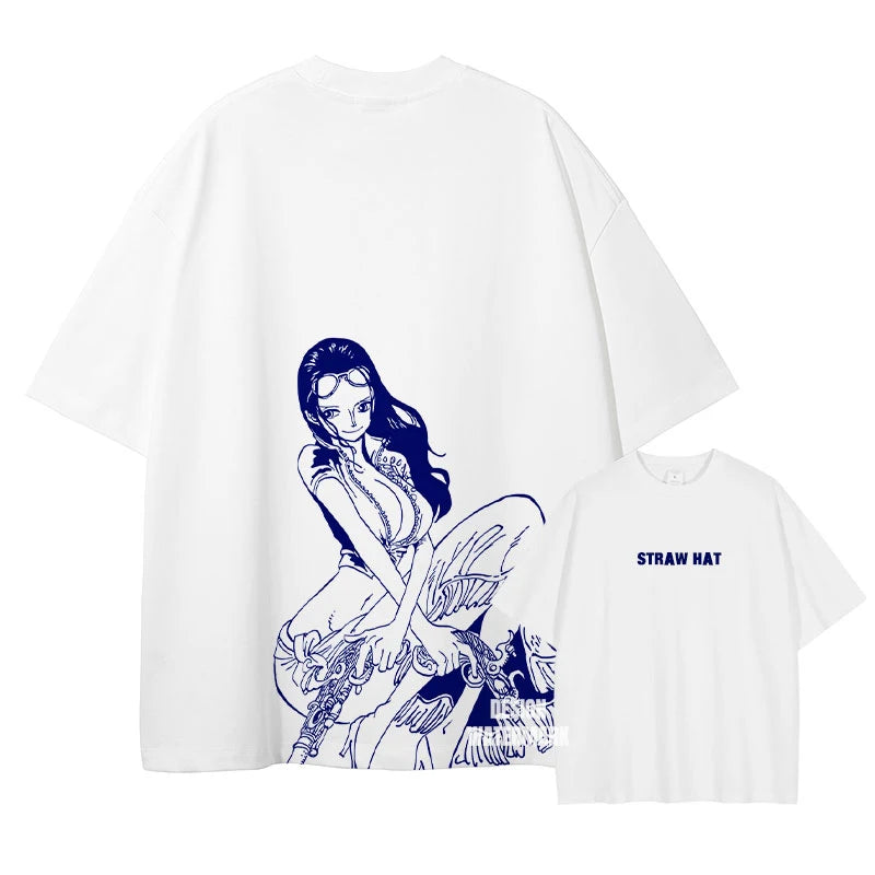 One Piece Straw Hat Pirates Tee – Double-Sided Anime Print