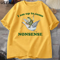 Up to Some Nonsense — Frog Meme Streetwear Graphic Tee - Neon Districts