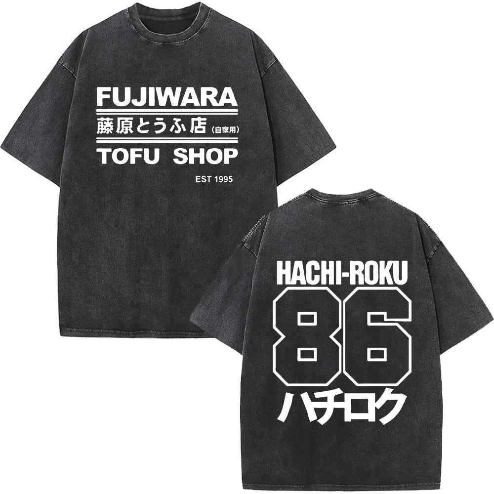 Initial D — AE86 Drift Washed Oversized Tee
