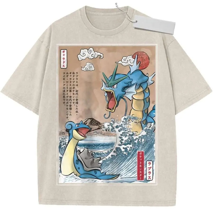 Pokémon — Vintage Washed Oversized Streetwear Tee - Neon Districts
