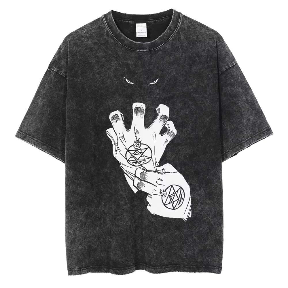 Hellsing Alucard Vintage Washed Oversized Tee