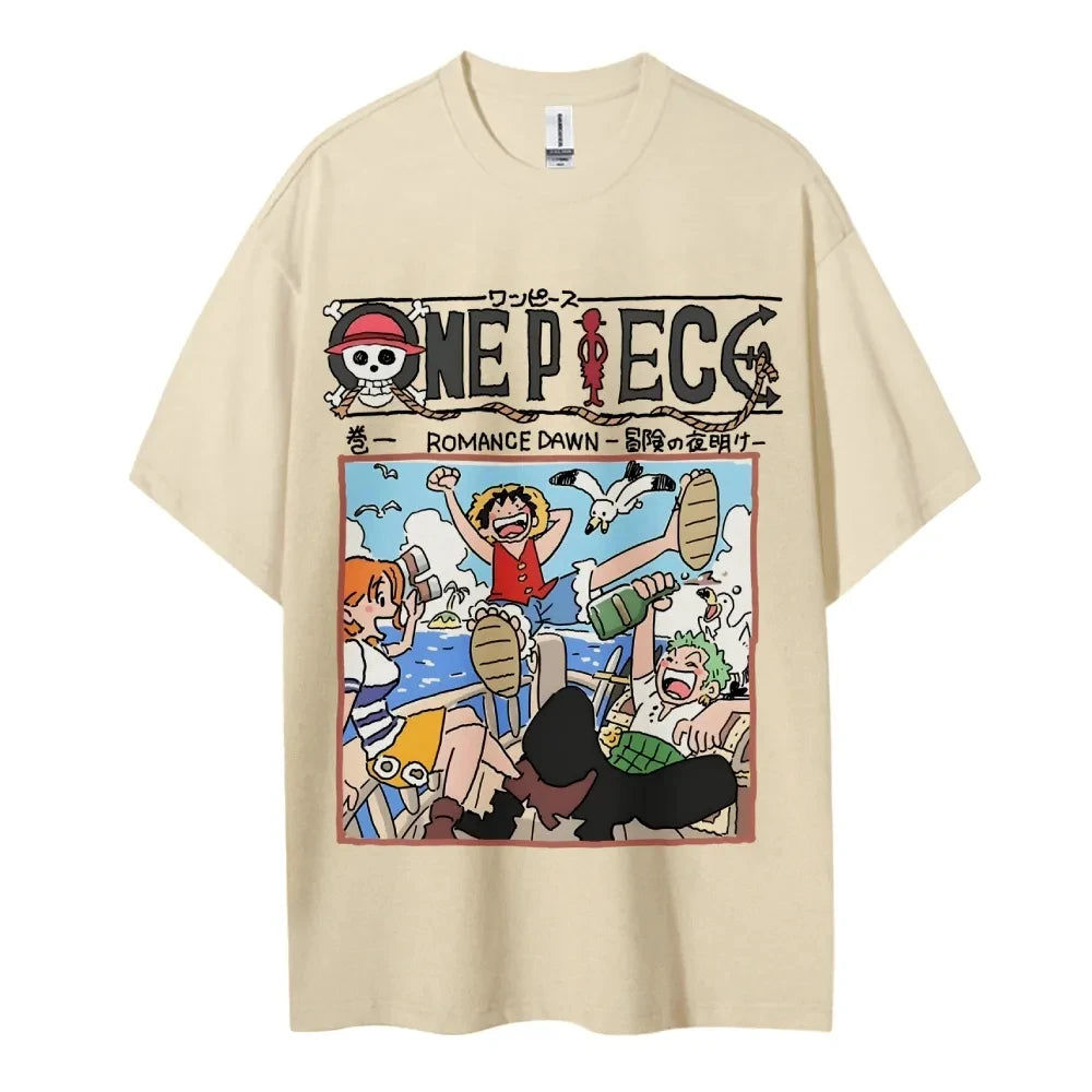 One Piece — Straw Hat Crew Oversized Peripheral Tee - Neon Districts