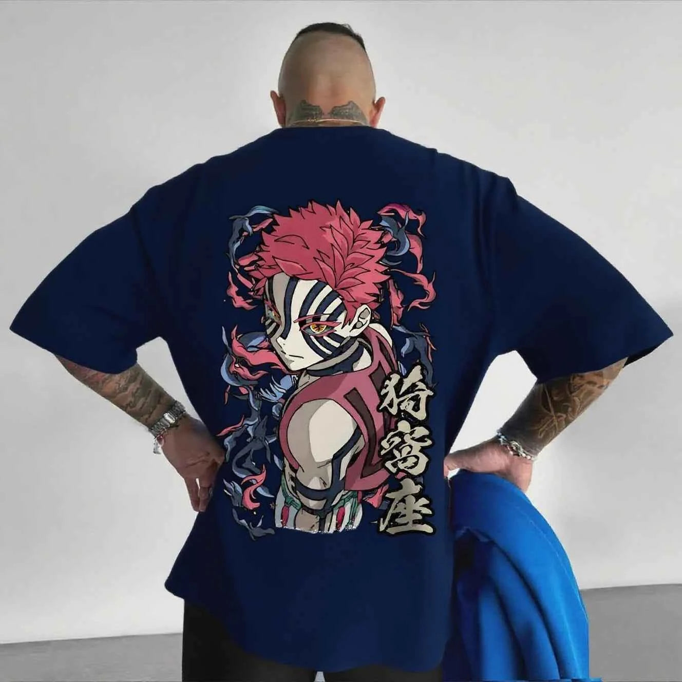 Demon Slayer Akaza Oversized Streetwear Tee