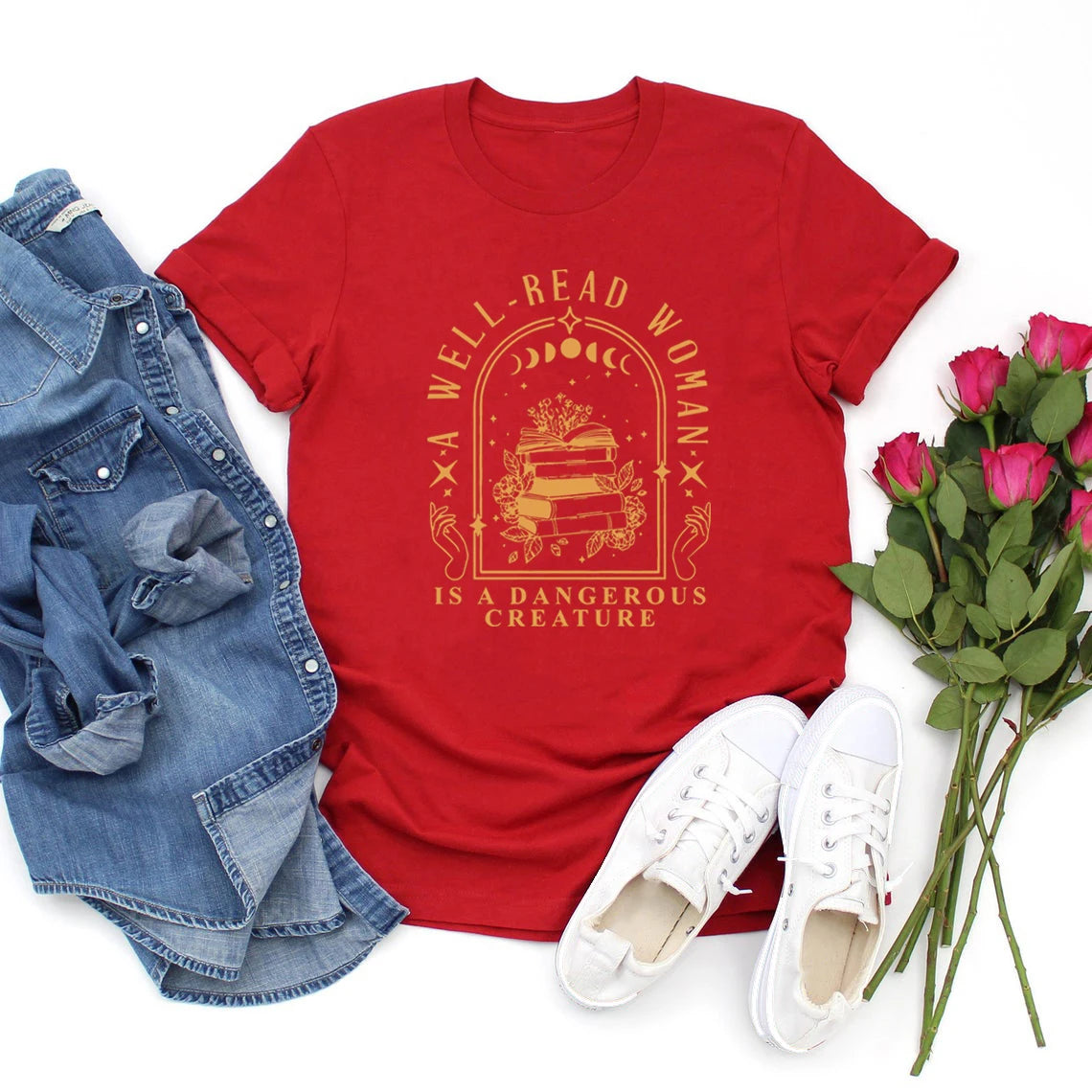 A Well-Read Woman Is Dangerous Tee - Neon Districts