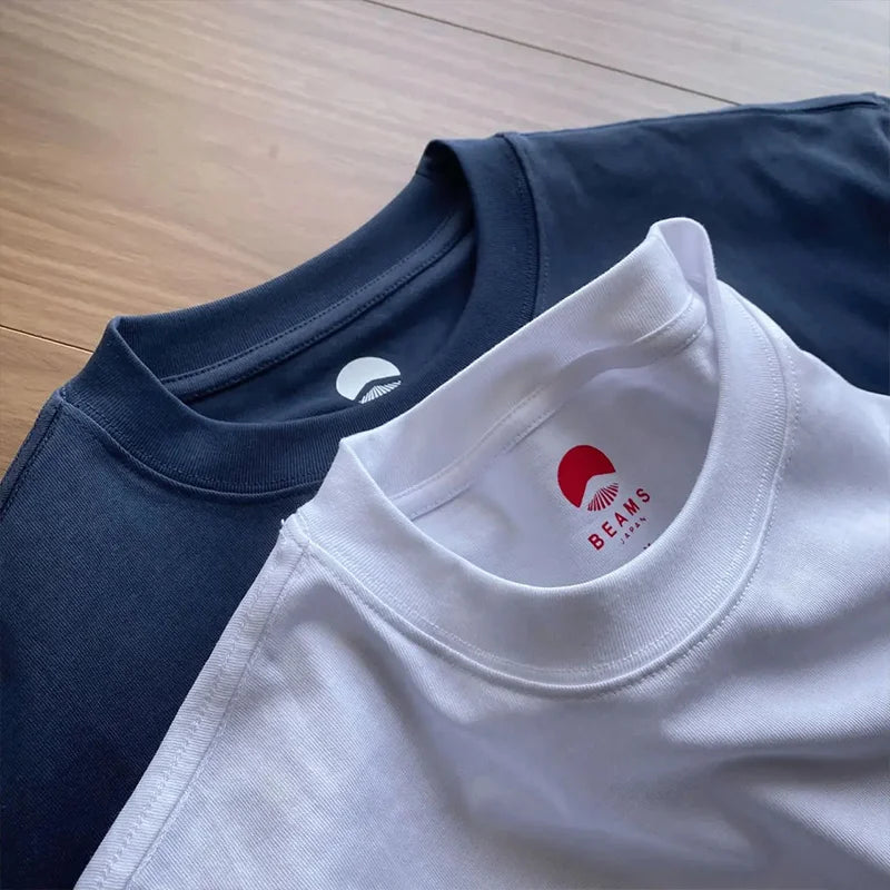 Mount Fuji — Embroidered Logo Japan Cotton Tee - Neon Districts