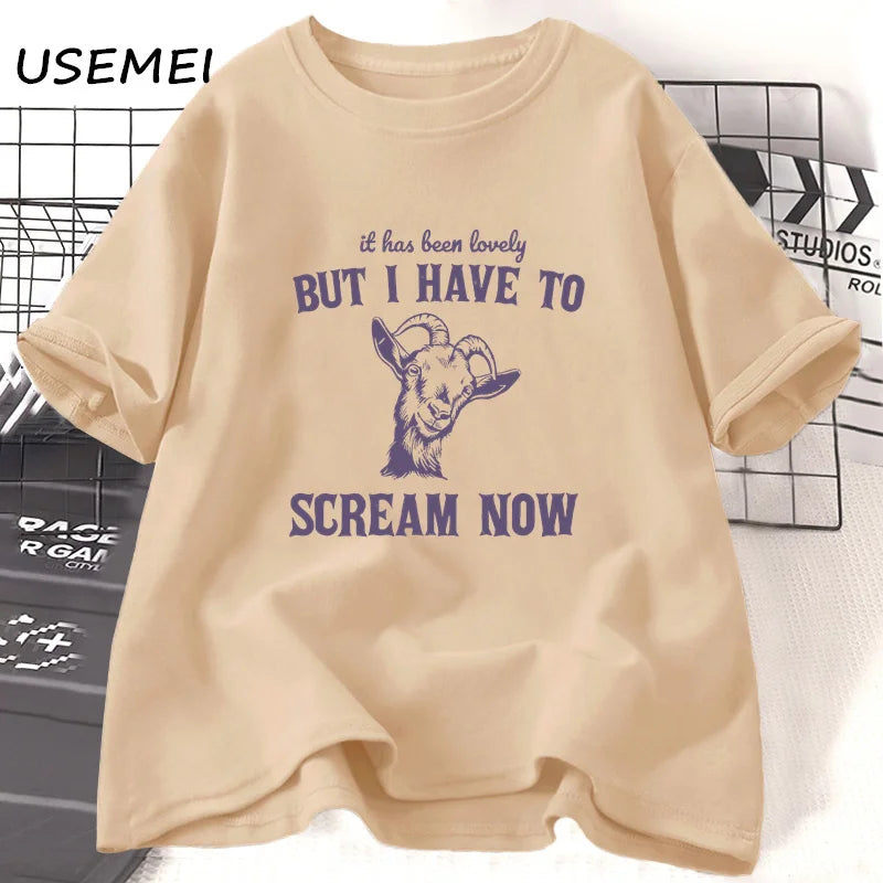 It Has Been Lovely, But I'm Going to Scream Now — Goat Women's Tee - Neon Districts