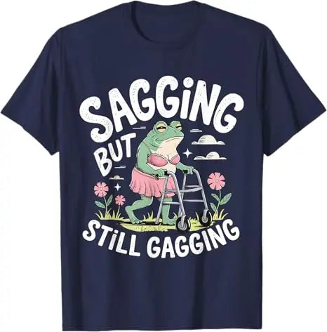 Sagging But Still Gagging — Frog Meme Women's Fashion Tee - Neon Districts