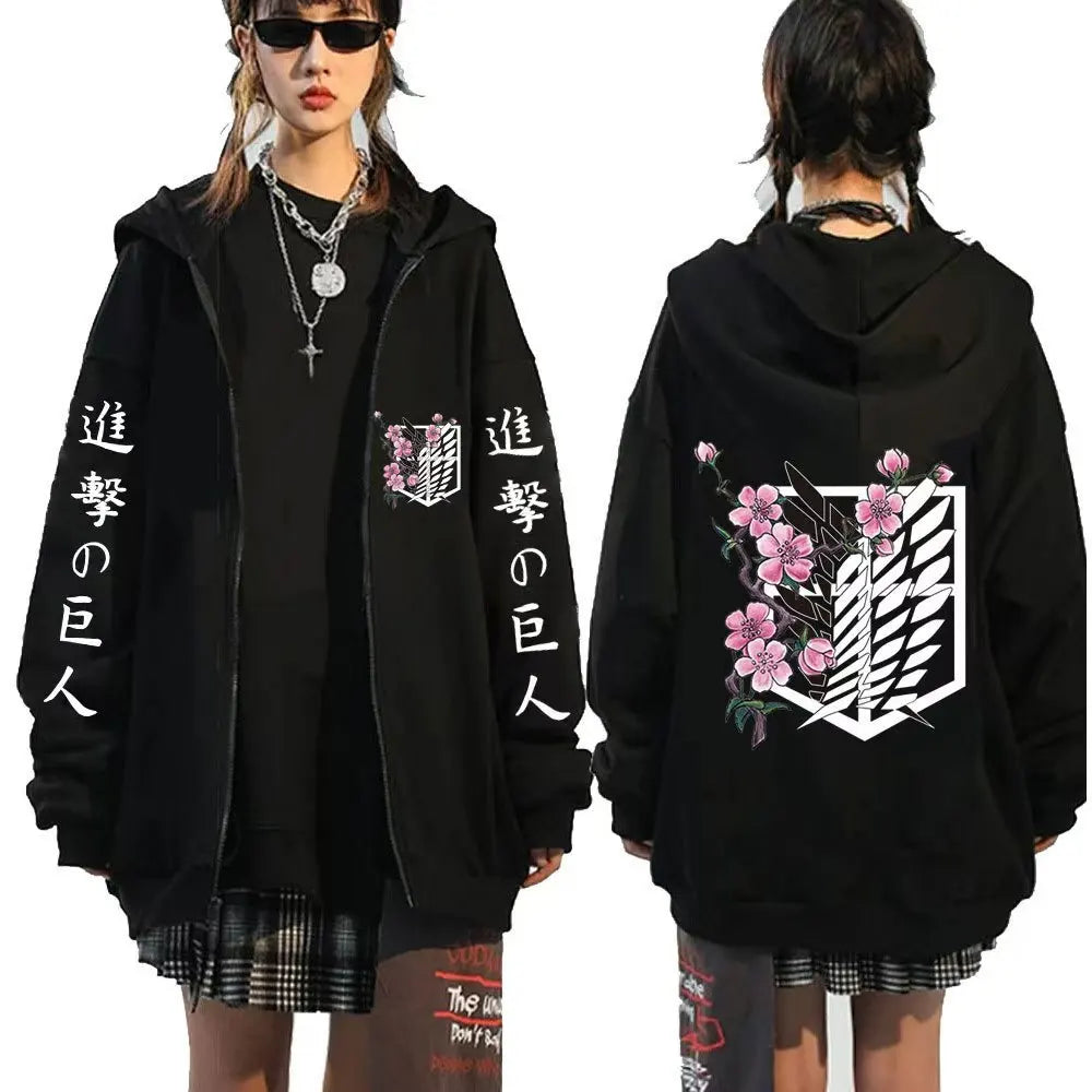 Attack on Titan Levi Zip Hoodie - Neon Districts