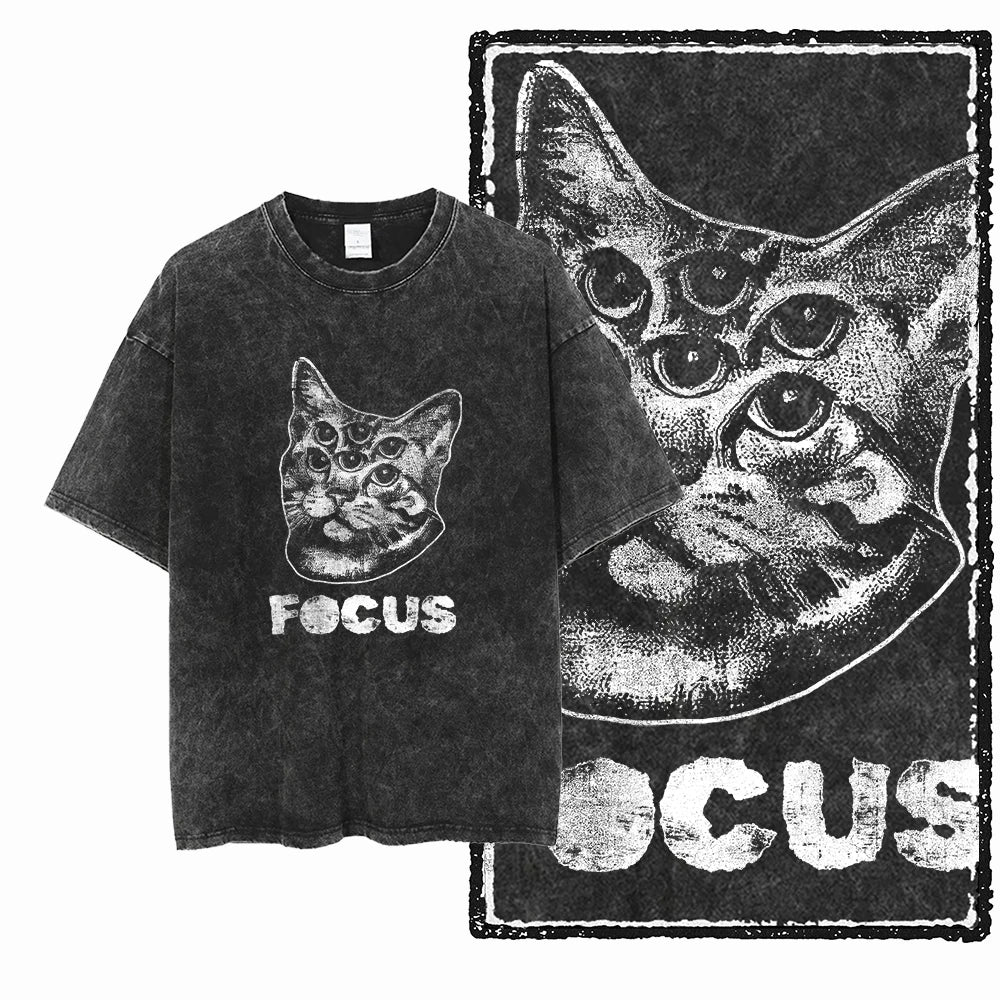 DB Cat — Acid Washed Exclusive Graphic Streetwear Tee - Neon Districts