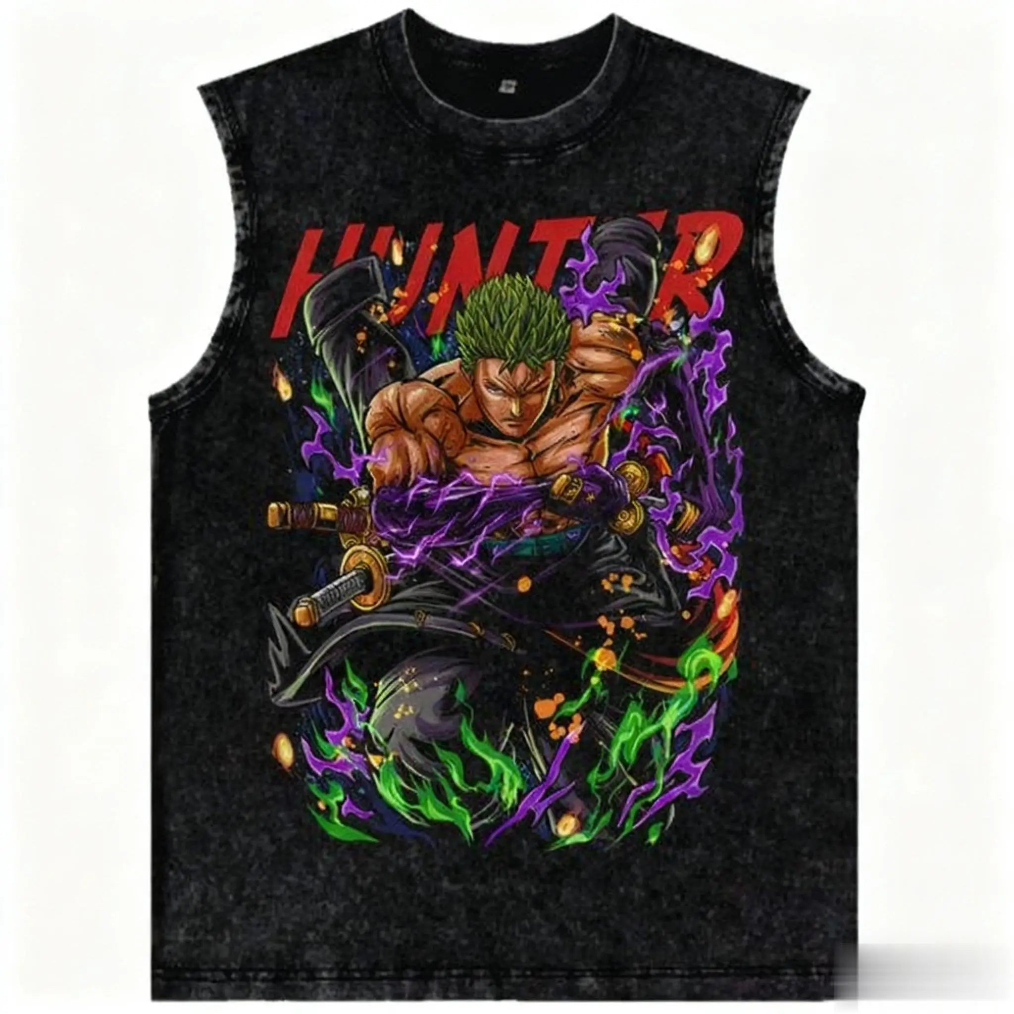 One Piece — Harajuku Washed Vintage Tank Top - Neon Districts