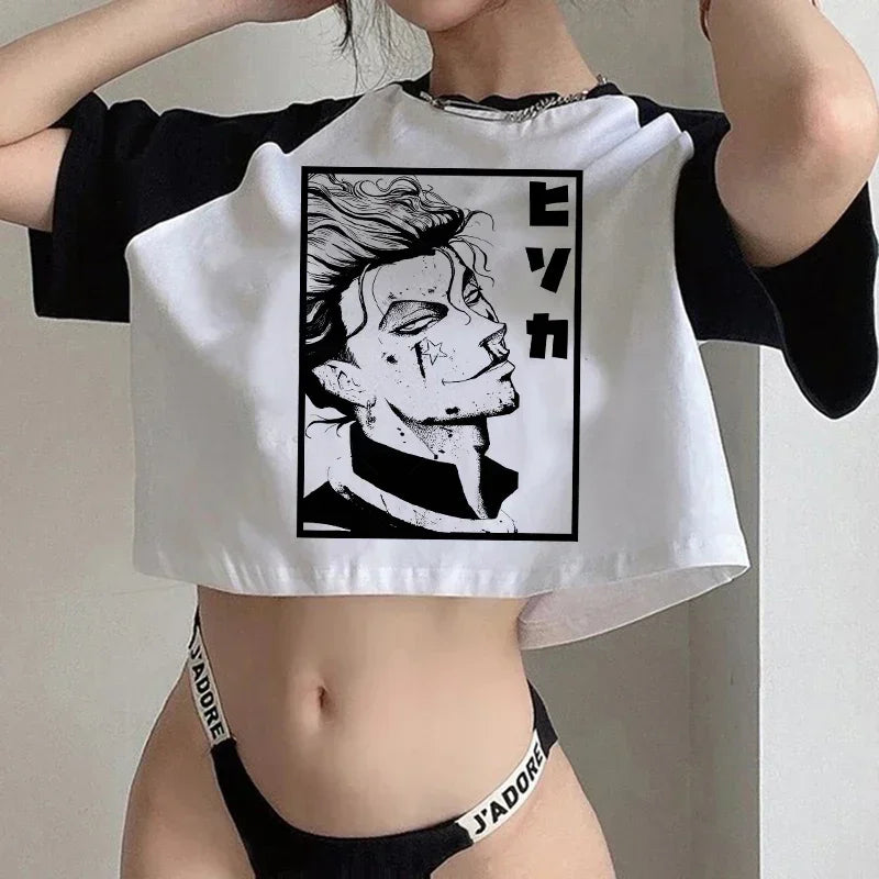 Hunter x Hunter Killua Crop Top – Harajuku Y2K Anime Tee