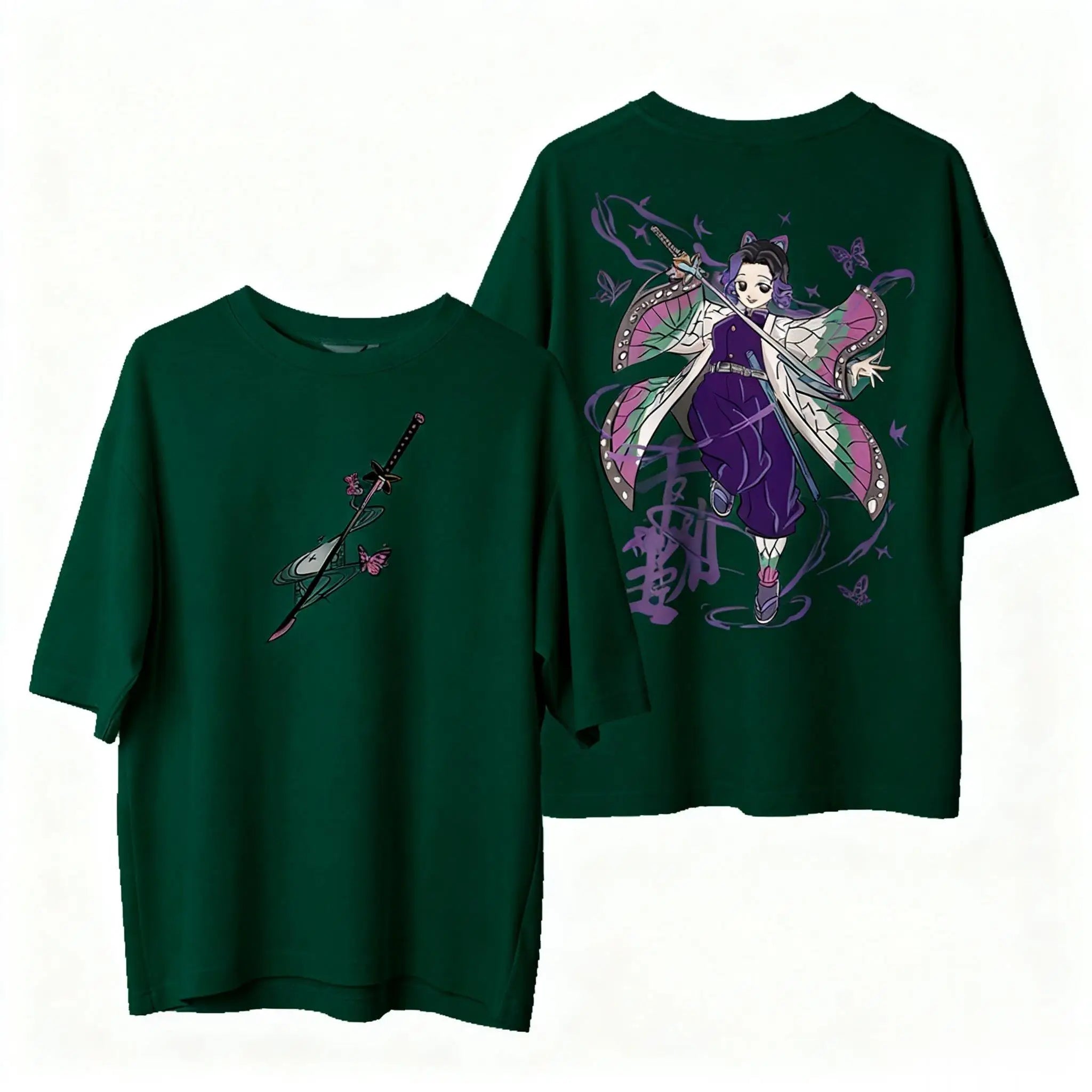 Demon Slayer Shinobu Kocho Graphic Tee – Oversized Anime Top