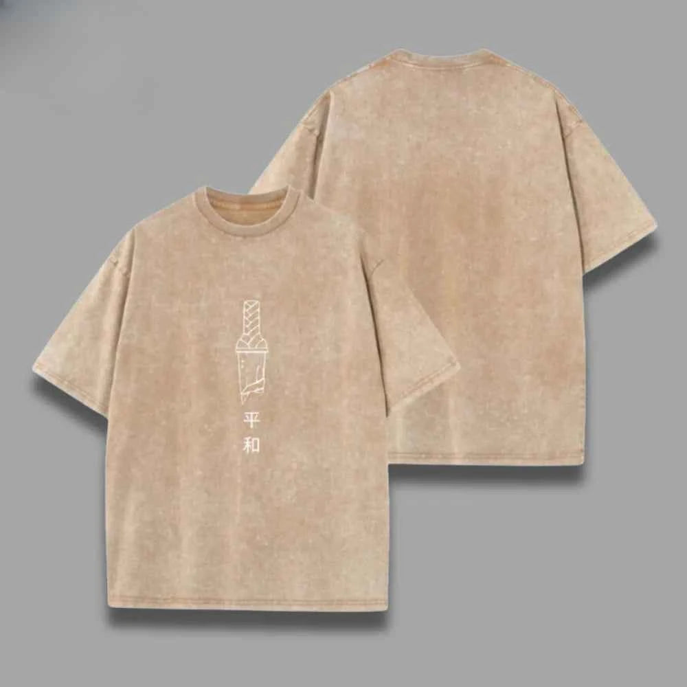 One Piece Skull Vintage Tee – Straw Hat Graphic Streetwear