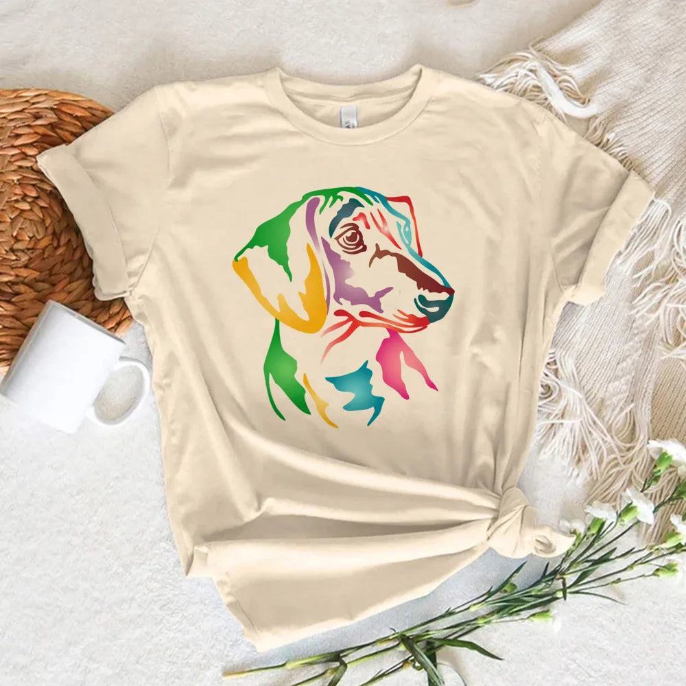 Dachshund Harajuku Graphic Tee - Neon Districts