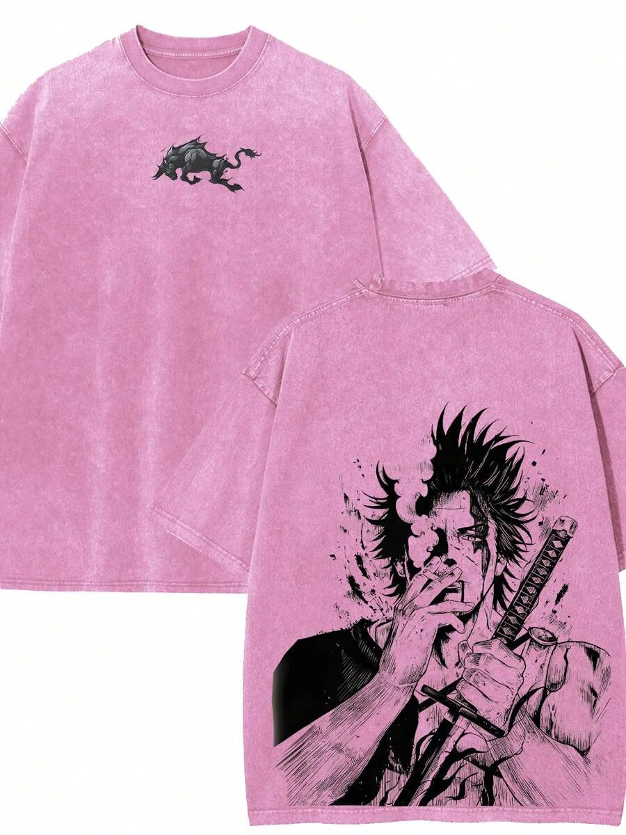 Black Clover Yami Sukehiro Graphic Tee – Washed Oversized