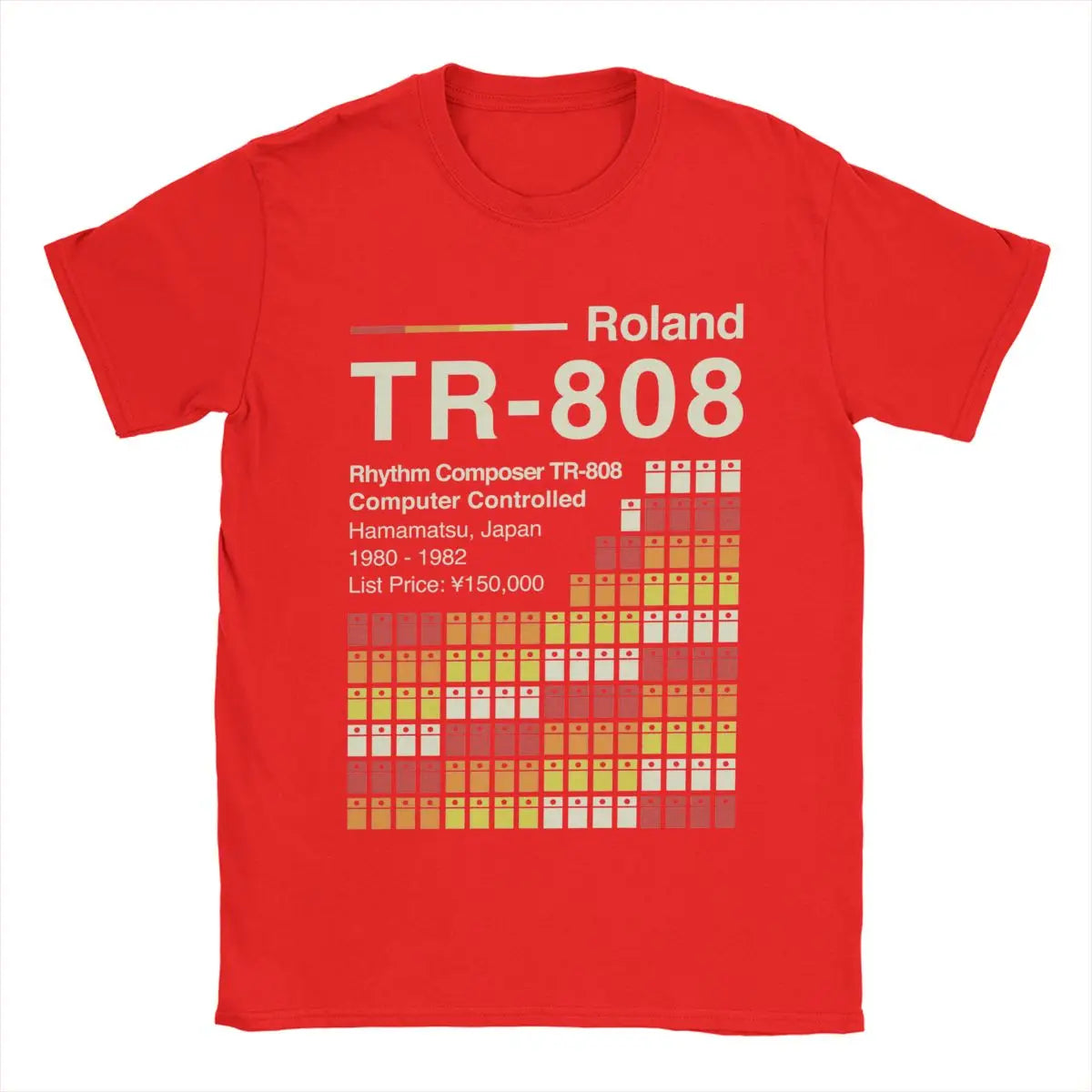 Roland TR-808 — Horizontal Drum Machine Vintage Tee - Neon Districts