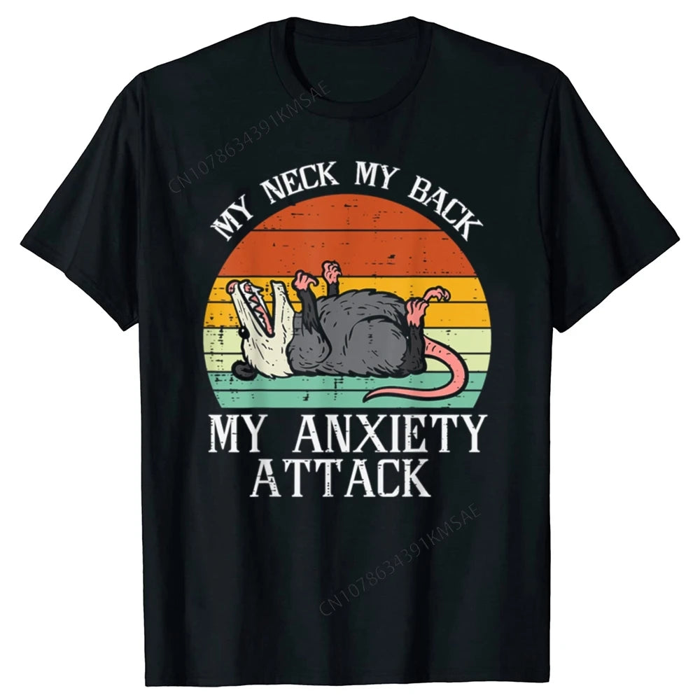 My Neck, My Back, My Anxiety Attack — Possum Meme Oversized Tee - Neon Districts