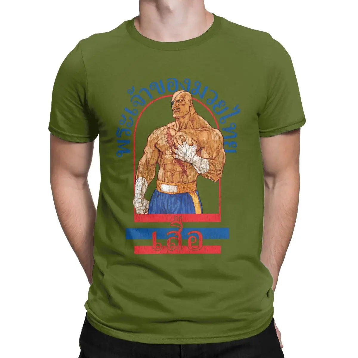 Sagat — God of Muay Thai Street Fighter Gym Tee - Neon Districts