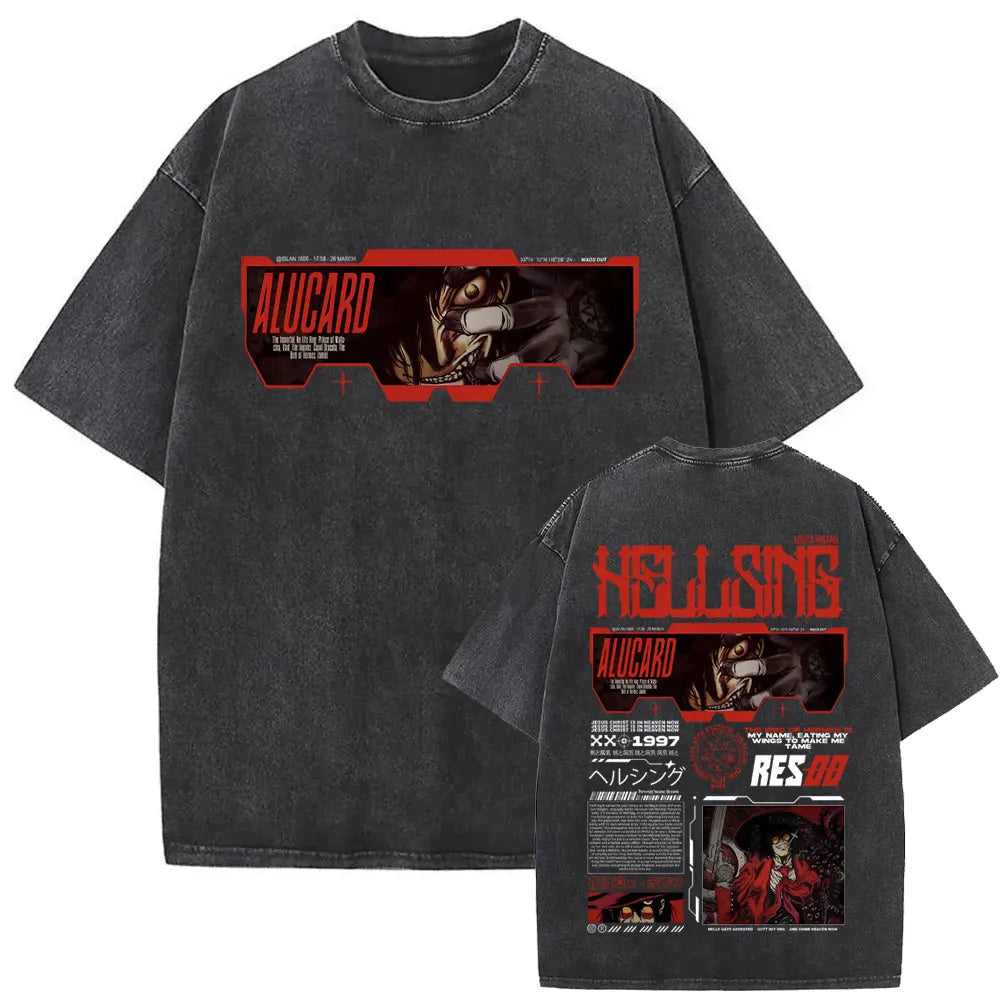 Hellsing Alucard Vintage Tee – Double-Sided 90s Oversized Shirt