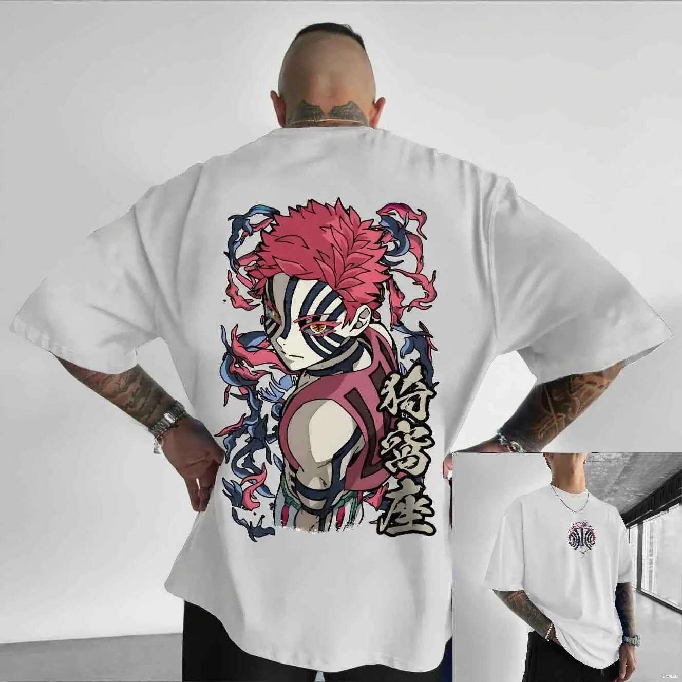 Demon Slayer Akaza Oversized Streetwear Tee