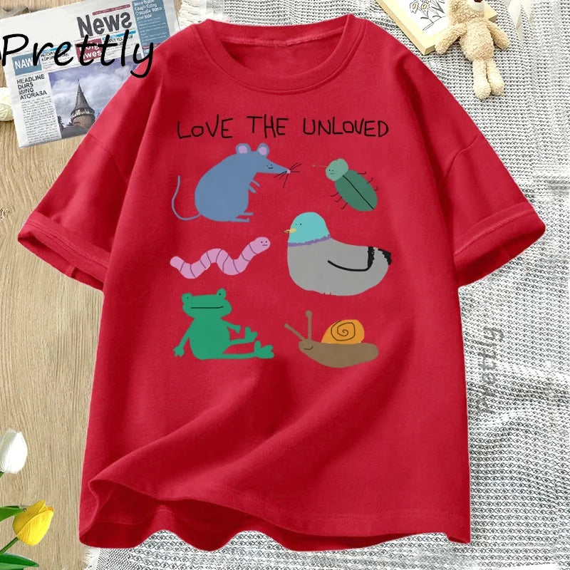 Love the Unloved — Pigeon Rat Frog Unisex Streetwear Graphic Tee - Neon Districts