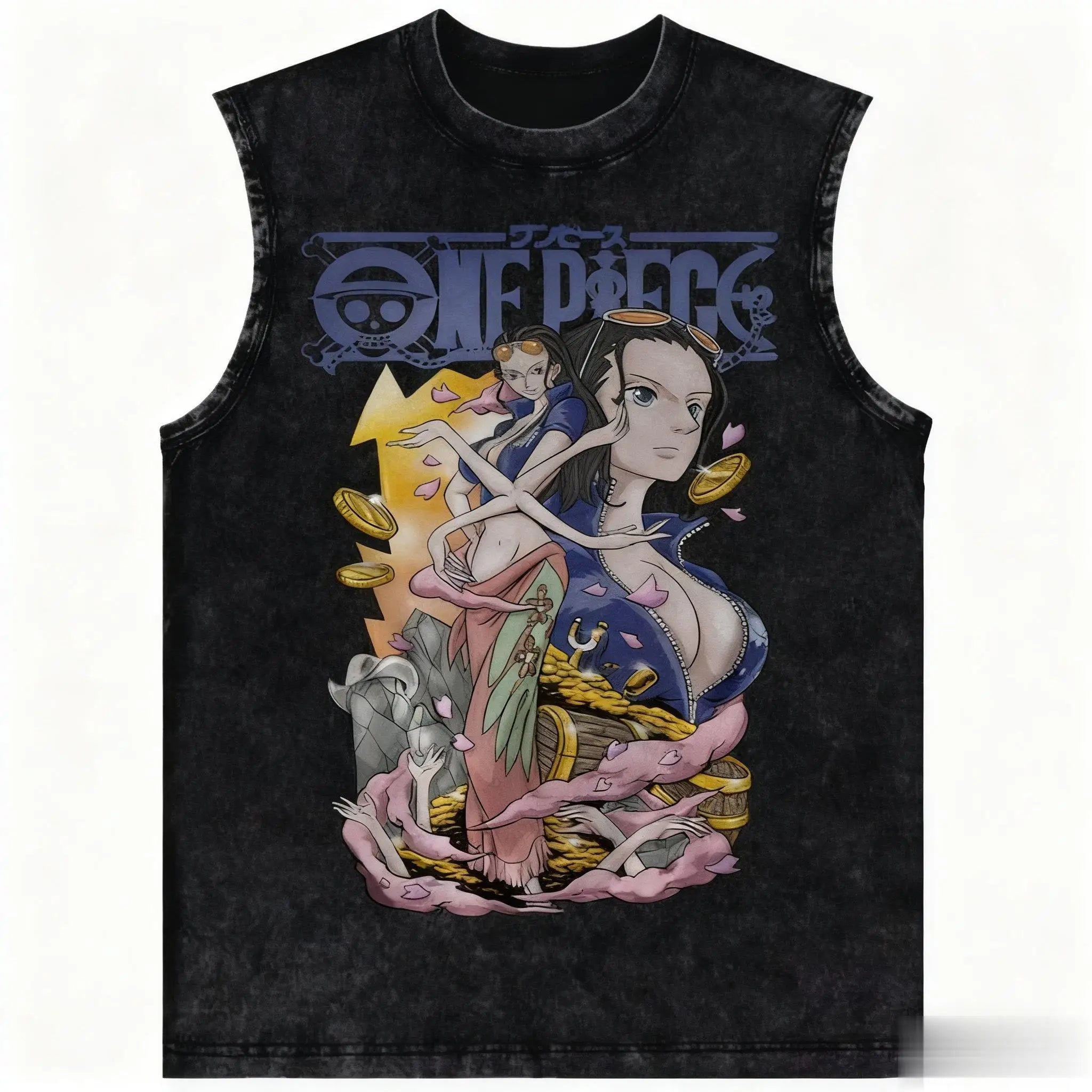One Piece — Harajuku Washed Vintage Tank Top - Neon Districts