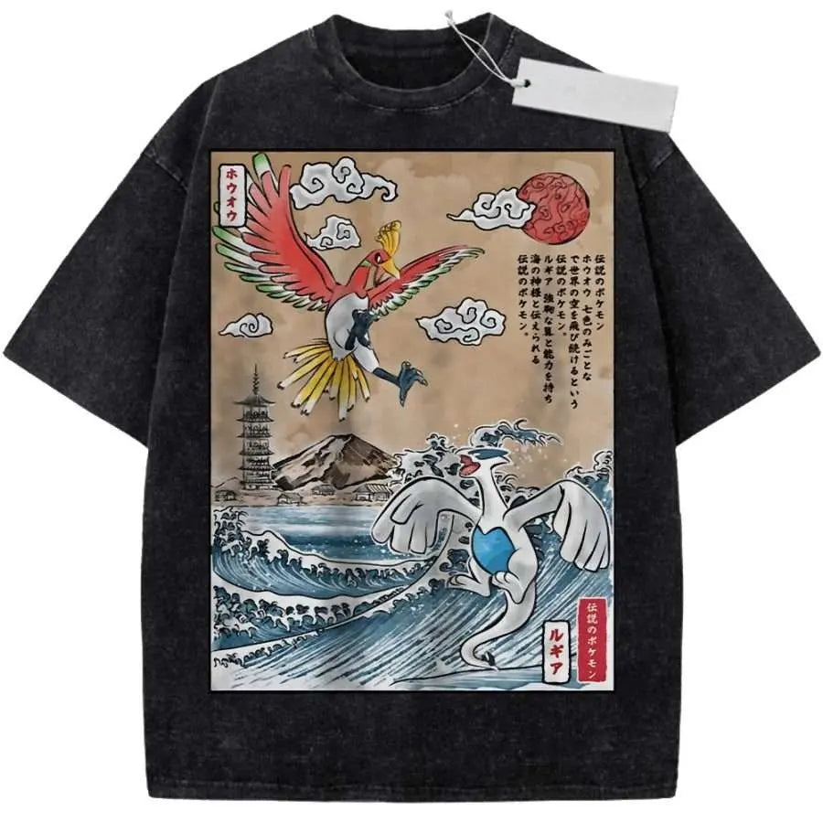 Pokémon — Vintage Washed Oversized Streetwear Tee - Neon Districts