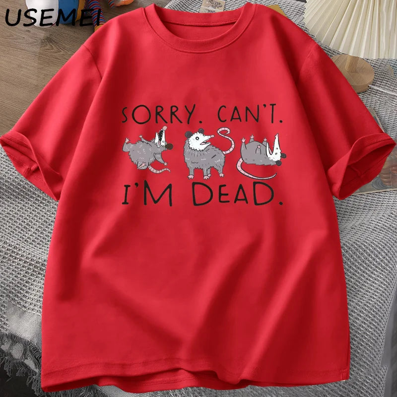 Opossum Anxiety Attack — Funny Animal Streetwear Graphic Tee - Neon Districts