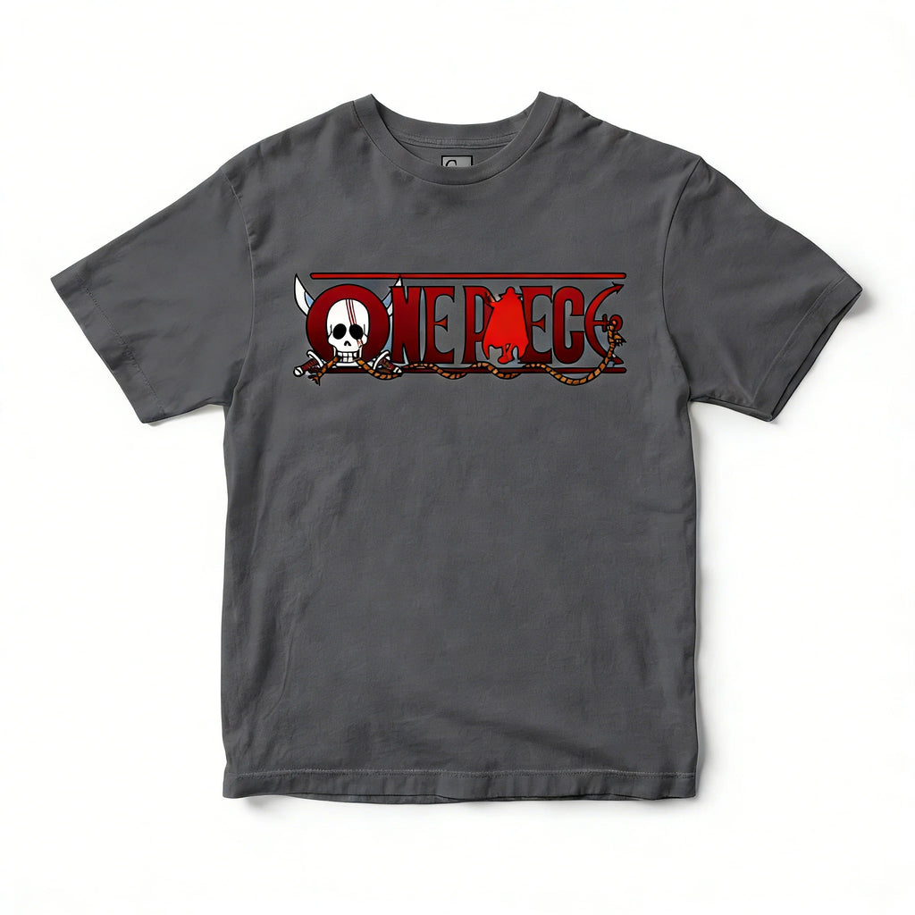 One Piece — Skull & Rope Red Black Graphic Tee - Neon Districts
