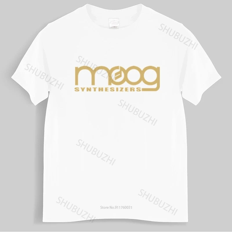 Moog — Black Crew Neck Synthesizer Tee - Neon Districts