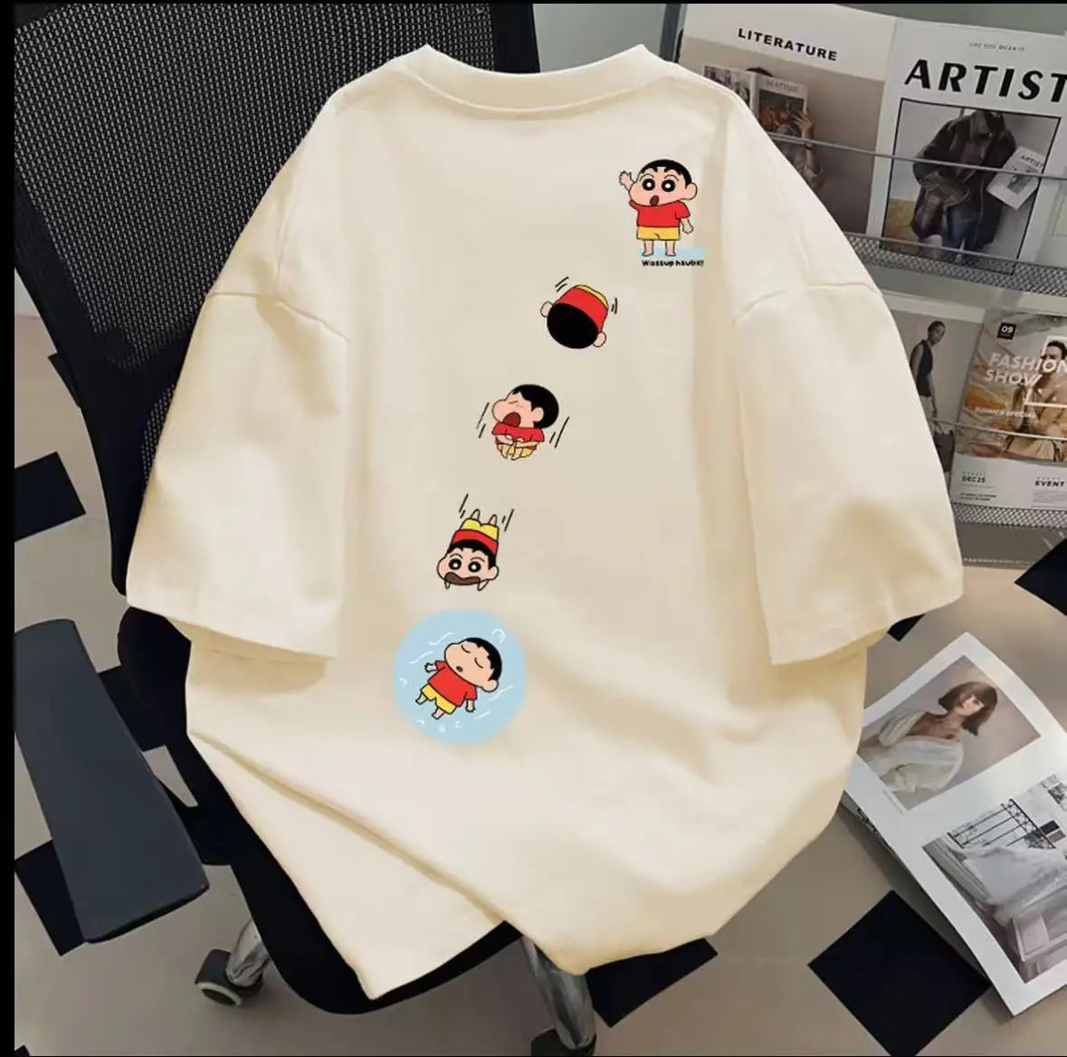 Crayon Shin-chan Y2K Oversized Tee - Neon Districts