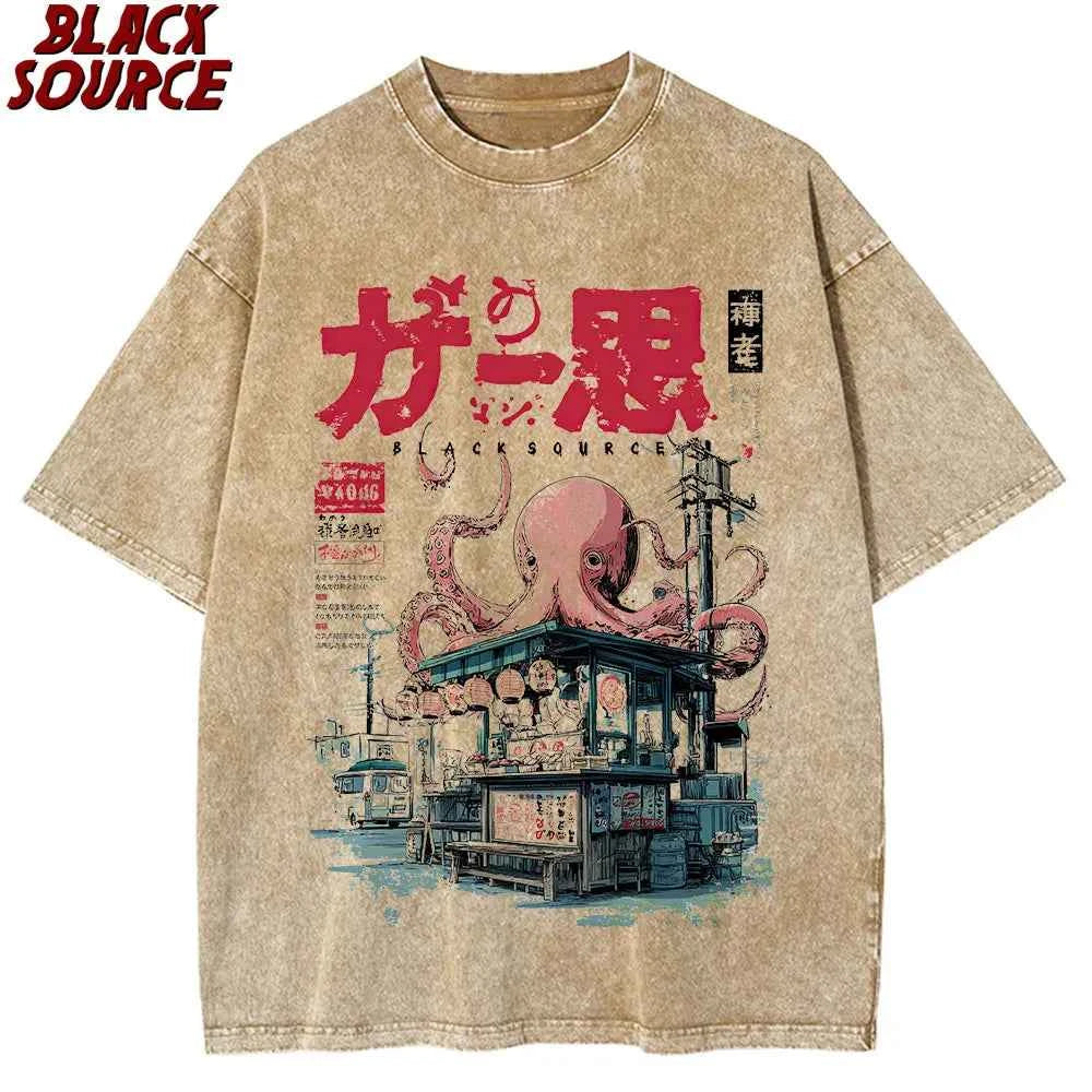 Japanese Takoyaki Street Food Oversized Tee