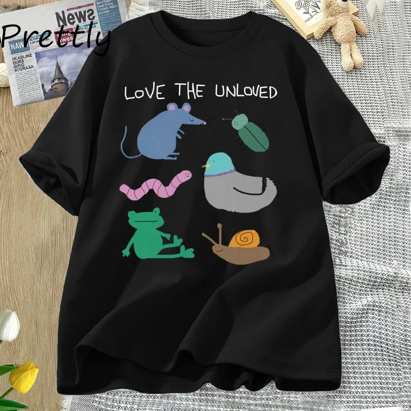 Love the Unloved — Pigeon Rat Frog Unisex Streetwear Graphic Tee - Neon Districts
