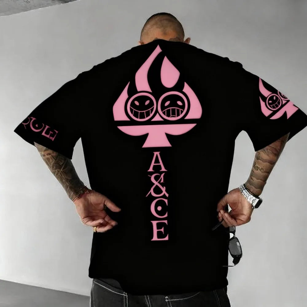 One Piece — Portgas D. Ace Parent & Child Harajuku Tee - Neon Districts