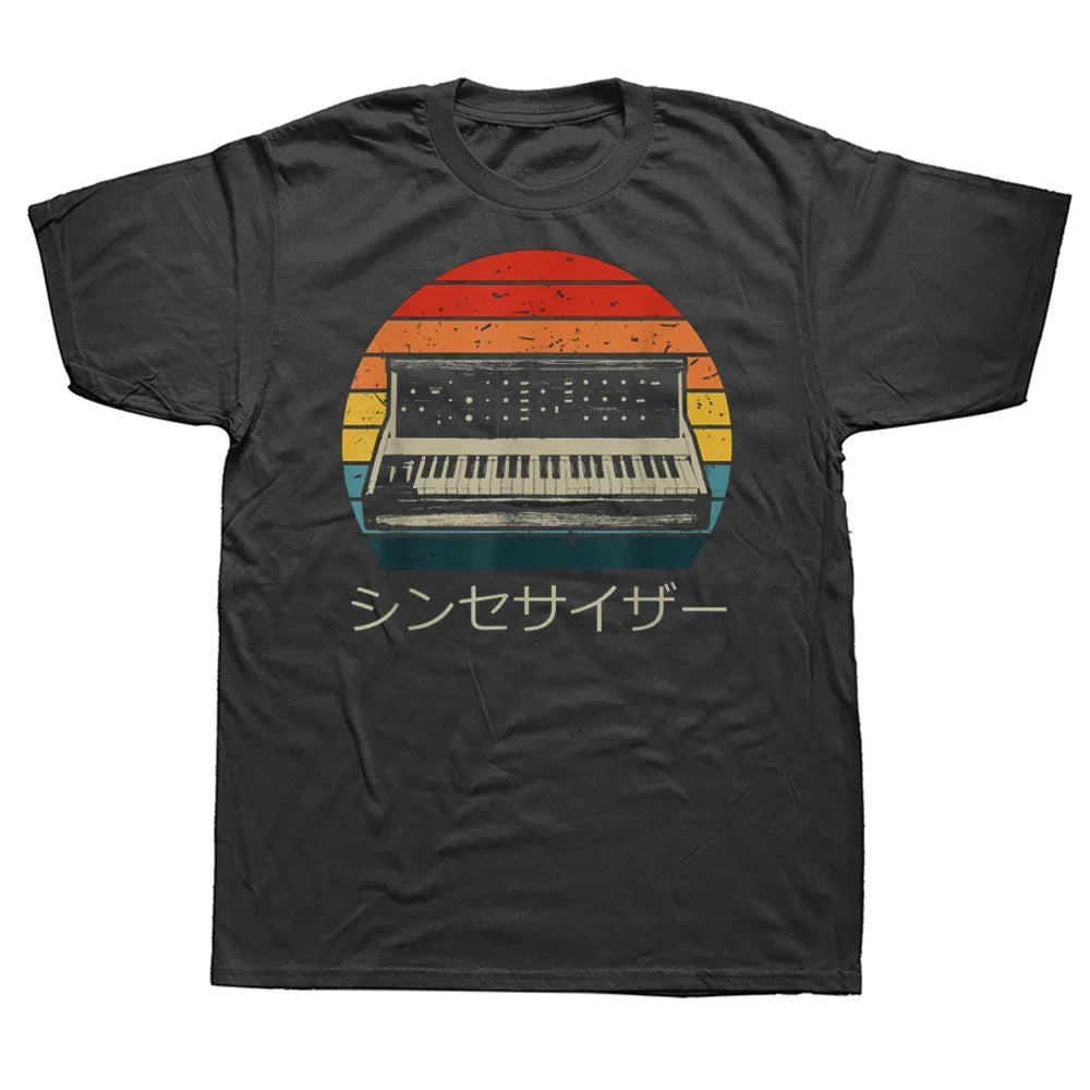 Retro Synthesizer — Music Producer Graphic Tee - Neon Districts