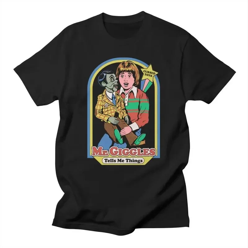 Horror Alien — Are We Here Yet? Harajuku Vintage Demon Graphic Tee - Neon Districts