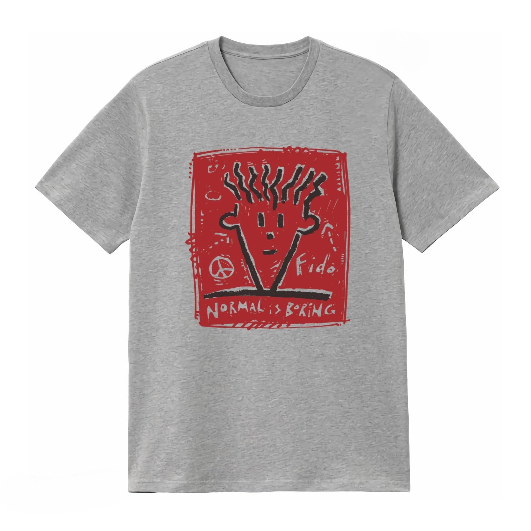 Fido Dido 1985 — Normal Is Boring Vintage Washed Graphic Tee - Neon Districts