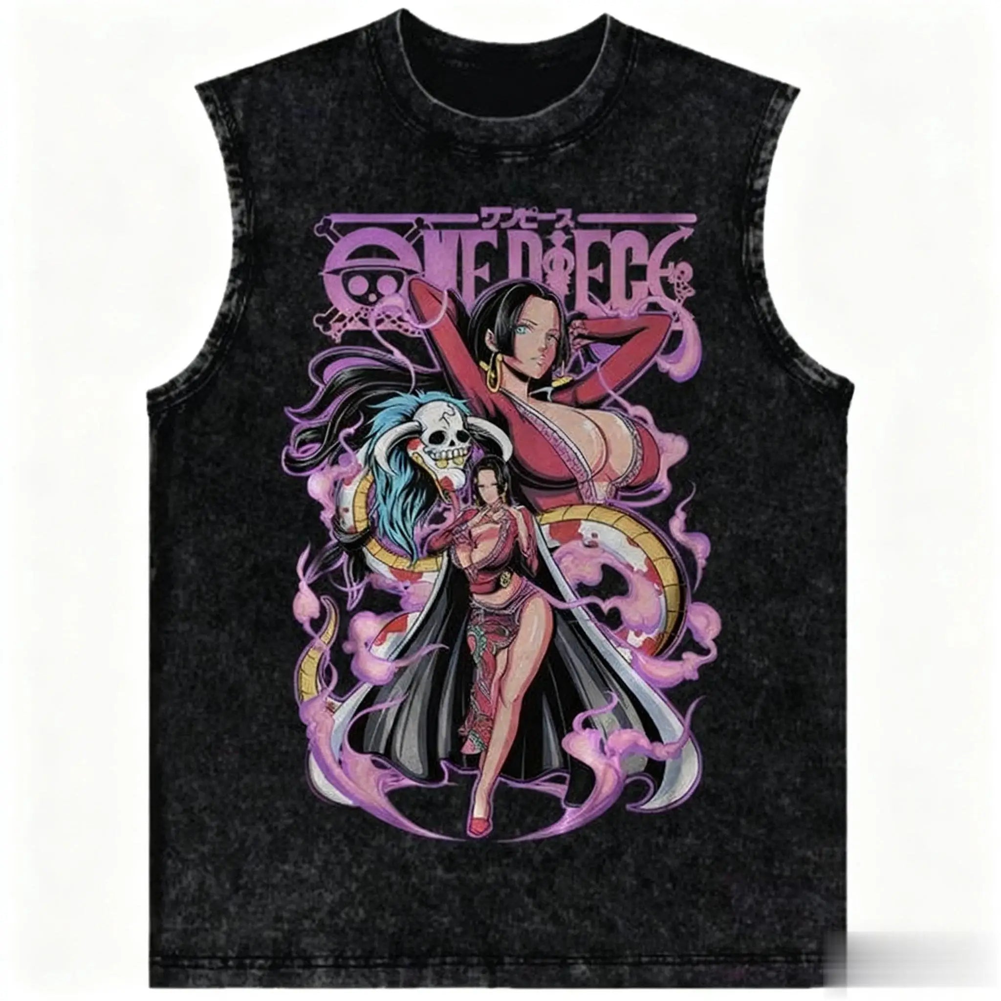 One Piece — Harajuku Washed Vintage Tank Top - Neon Districts