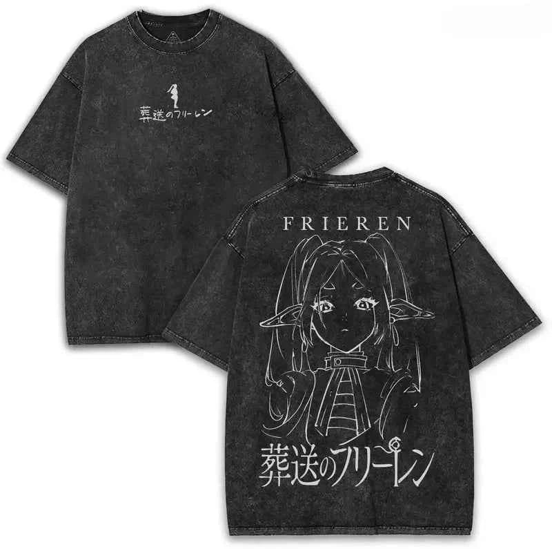 Frieren Washed Cotton Anime Tee