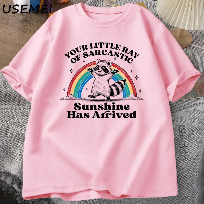 Your Little Ray of Sunshine — Sarcastic Raccoon Meme Tee - Neon Districts