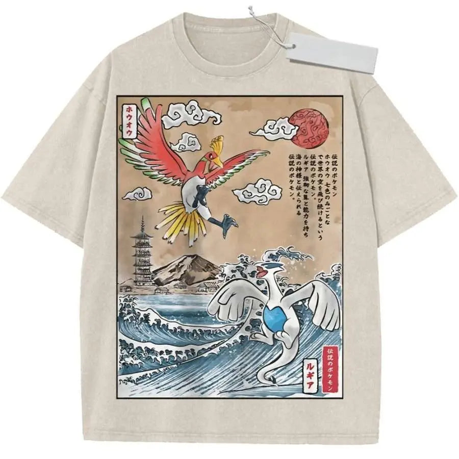 Pokémon — Vintage Washed Oversized Streetwear Tee - Neon Districts