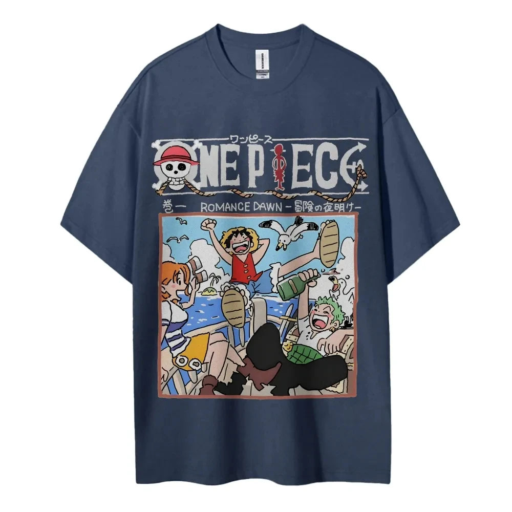One Piece — Straw Hat Crew Oversized Peripheral Tee - Neon Districts