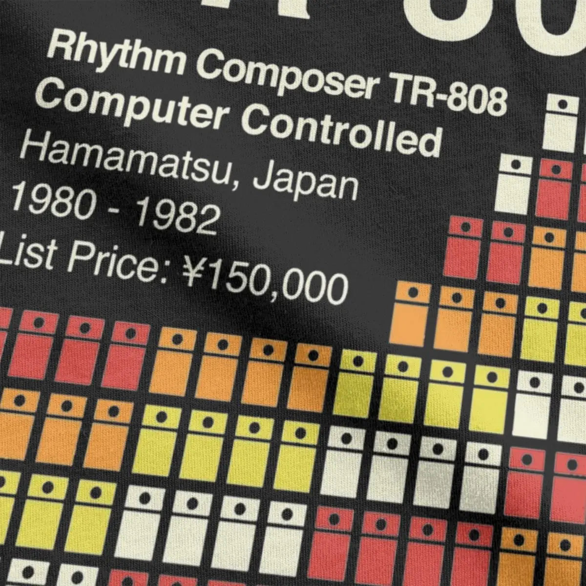 Roland TR-808 — Horizontal Drum Machine Vintage Tee - Neon Districts